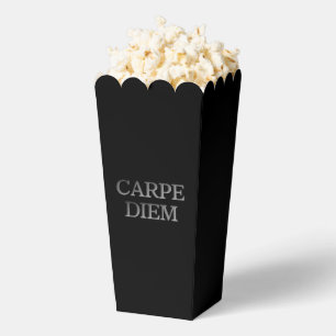 Ballotins Carpe Diem Stone boîtes à pop-corn noir