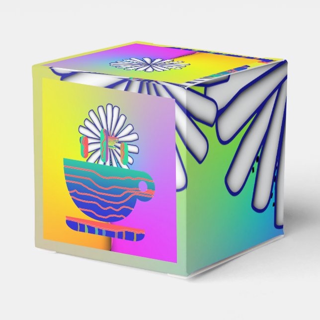 Ballotins Carré cadeau Rainbow Floral (Arrière)