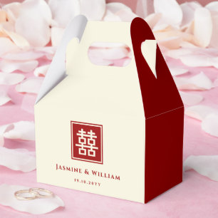 Ballotins Carré classique double bonheur Mariage chinois