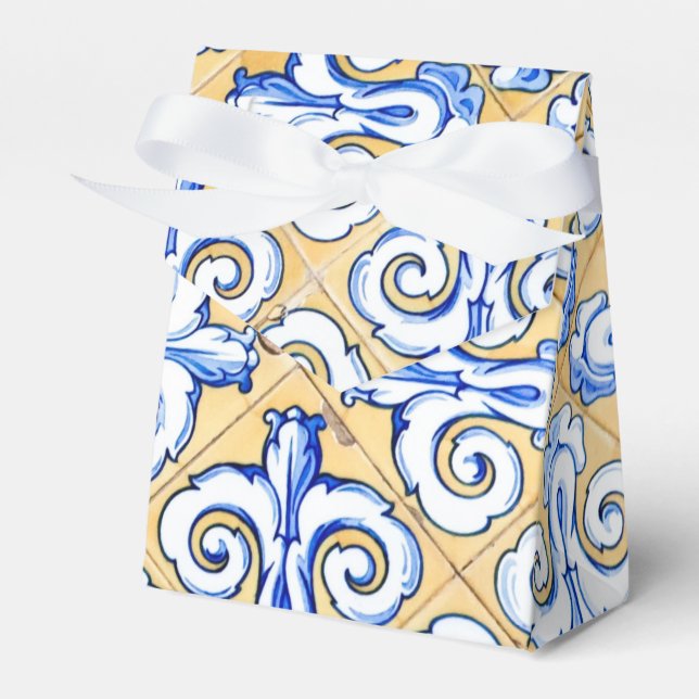 Ballotins Carreaux espagnols - Azulejo Bleu, Jaune et Blanc (Verso)