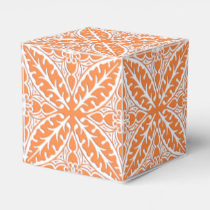 Ballotins Carreaux marocains - corail orange et blanc