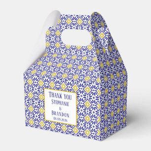 Ballotins Carreaux portugais Mariage méditerranéen bleu