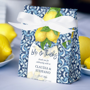 Ballotins Carrelage bleu et citron Amalfi Italien mariage me
