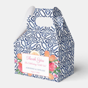 Ballotins Carrelage Vintage Bleu Foncé Citron Rose Mariage S