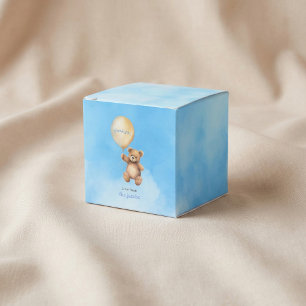 Ballotins carte de remerciements baby shower avec ours en pe