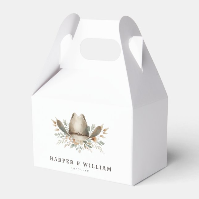 Ballotins Casquette de cowboy mariage sauvage de l'ouest (Verso)