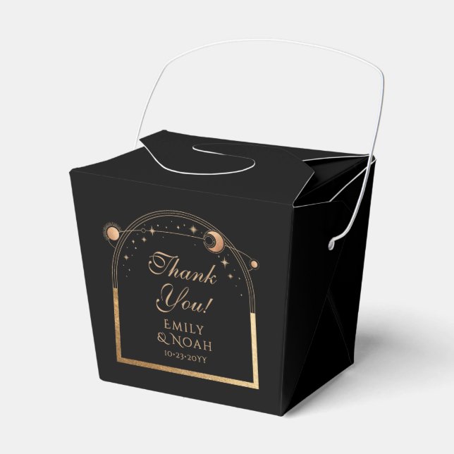 Ballotins Céleste Black Gold Sun Moon Stars Mariage (Verso)