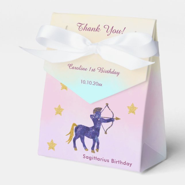 Ballotins Celestial Sagittarius Watercolor | 1st Birthday (Verso)