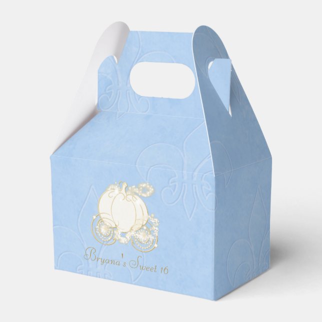 Ballotins Cendrillon Gold Carriage Blue Party Favoriser les  (Verso)