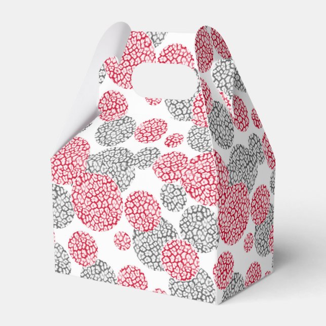 Ballotins Cercles avec imprimé léopard gris et rouge (Arrière)