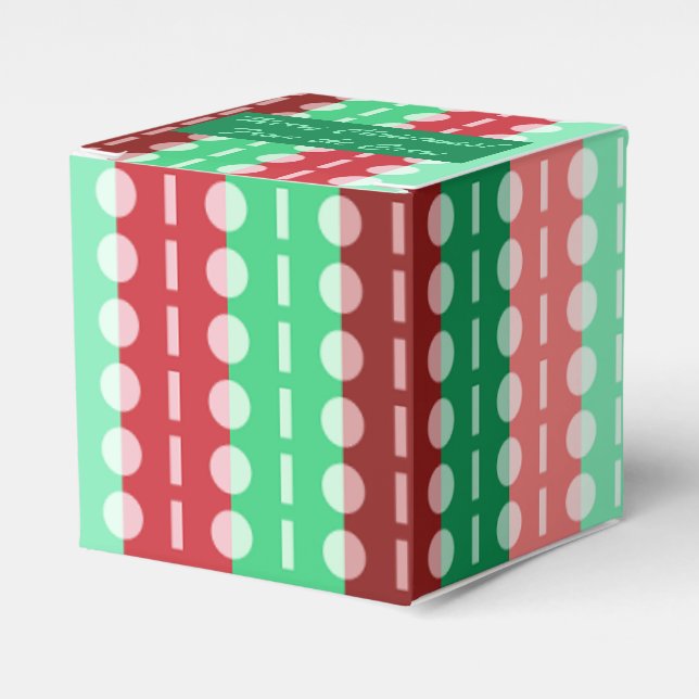 Ballotins Cercles de Noël sur les bandes Rouge et Vert Class (Verso)