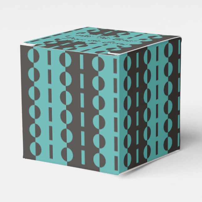Ballotins Cercles sur bandes - Charcoal Aqua Blue Classic (Verso)