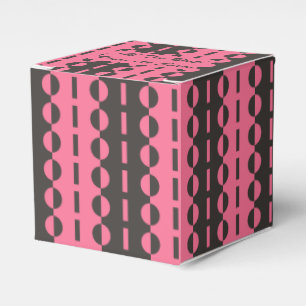 Ballotins Cercles sur Rayures - Charbon et Rose Classique