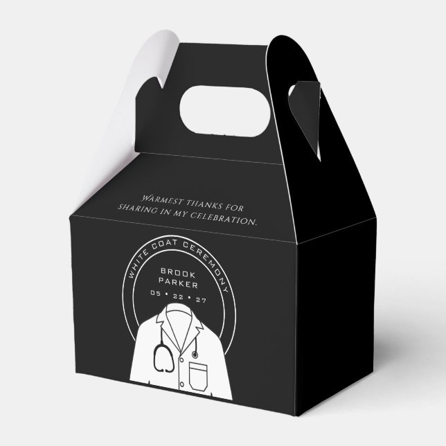 Ballotins Cérémonie de la robe blanche noire personnalisée M (Verso)