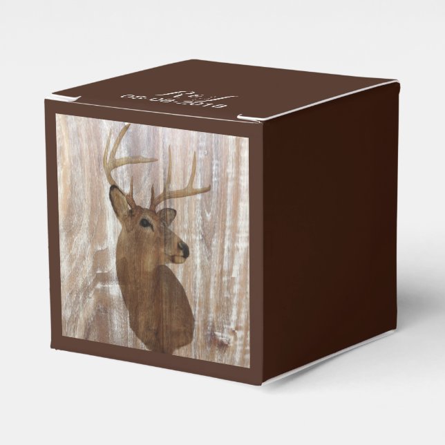 Ballotins cerf à grains de bois rustique la chasse est au-de (Verso)