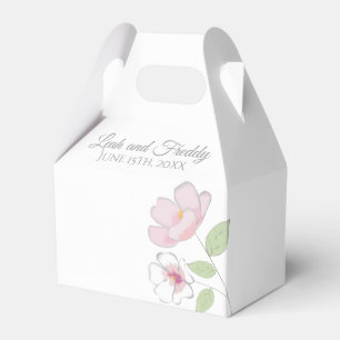 Ballotins Cerise Fleurs Mariage Favor Box