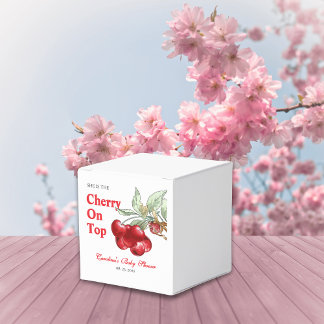 Ballotins Cerise rouge unique sur le dessus Baby shower