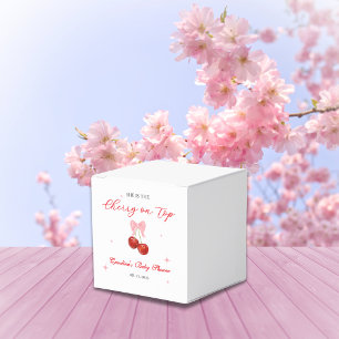 Ballotins Cerise unique sur le Baby shower supérieur