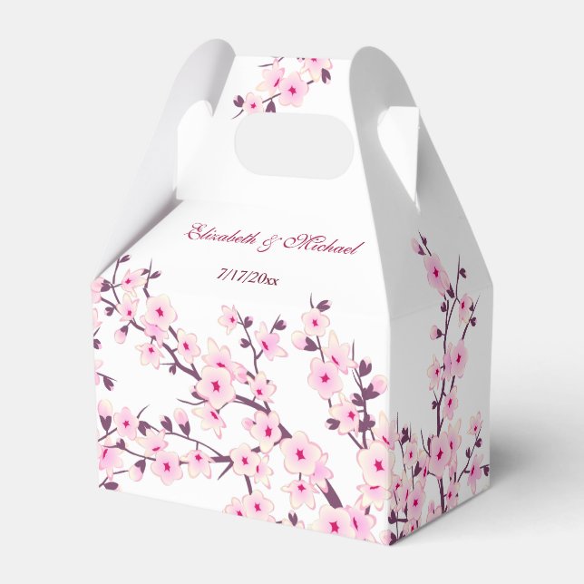 Ballotins Cerisier Fleur rose Blanc Blanc Personnalisé Maria (Verso)