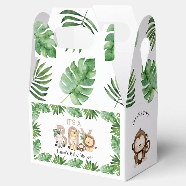 Ballotins C'est un Ballotin de Baby shower Safari Garçon (Ouvert)