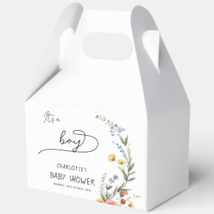 Ballotins C'est un garçon ! Baby shower Fleur sauvage coloré