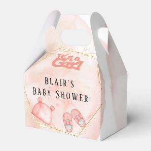Ballotins C'est une Ballotin de Baby shower rose et or