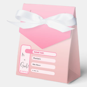 Ballotins C'est une fille ! Dégradé rose Fête de naissance b