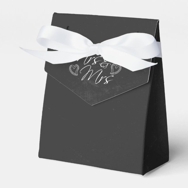 Ballotins Chalkboard Heart Doodle Mariage (Verso)
