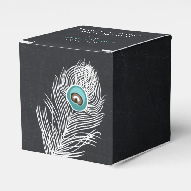 Ballotins Chalkboard paon ballotin de mariage personnalisé (Verso)