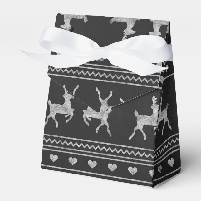Ballotins Chalkboard Reindeer Ballotin de Noël (Verso)