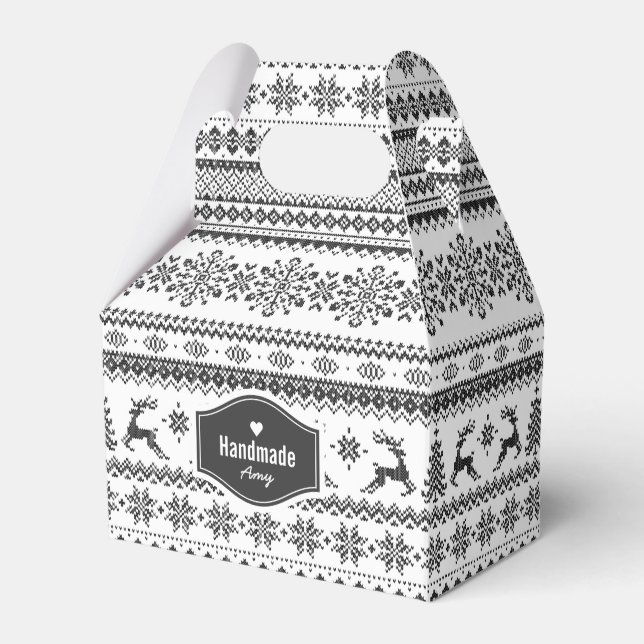 Ballotins Chandail de Noël personnalisé motif d'île noire (Verso)