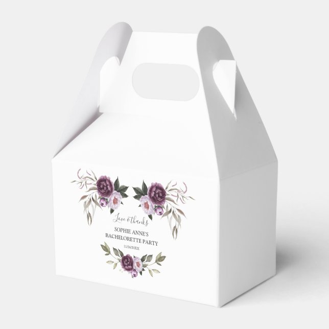 Ballotins Charme Purple Rose Floral Gold Bachelorette Party (Verso)
