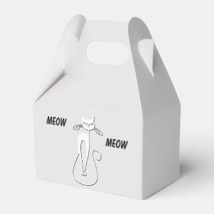 Ballotins Chat noir mince Meow Meow Yeux verts gris