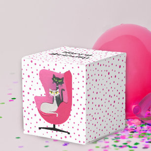 Ballotins Chats Élégants Chaise Milieu de Siècle Anniversair