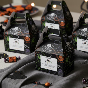 Ballotins Chats noirs et Halloween en fer à la carreaux