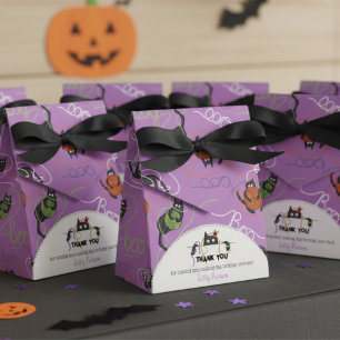 Ballotins Chats noirs et Halloween en fer à la carreaux