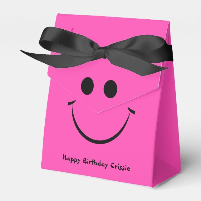 Ballotins Chaud rose joyeux visage personnalisé Anniversaire (Verso)