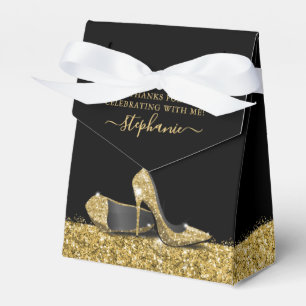 Ballotins Chaussure talon haute Stiletto Noir Or Anniversair