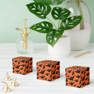 Ballotins Chauves-souris noires Halloween orange motif effra