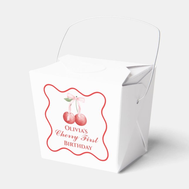 Ballotins Chercher premier anniversaire Pink Bow En vichy (Verso)