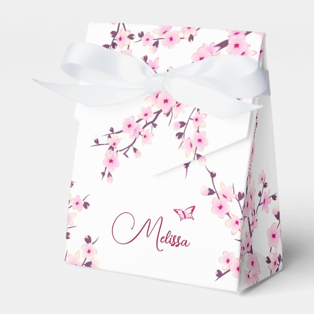 Ballotins Cherry Blossom Add Name Birthday  (Verso)