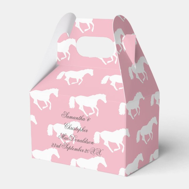 Ballotins Cheval rose ou poney équestre mariage (Verso)