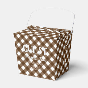 Ballotins Chex 14-BROWN-PARTY FAVOR BOX, retirer du style