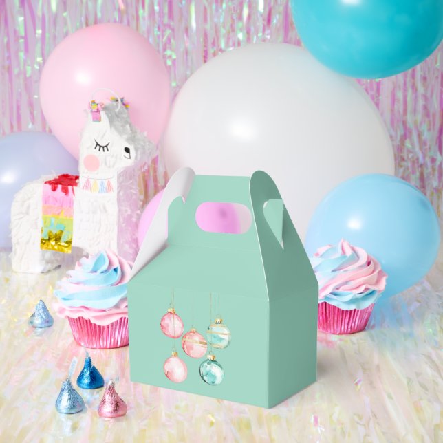 Ballotins Chic Blanc Mint Rose or ornements de Noël (Fête)