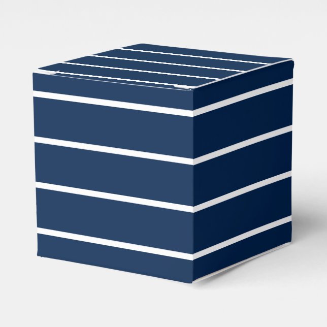 Ballotins Chic bleu marine bleu & blanc rayures motif modern (Verso)