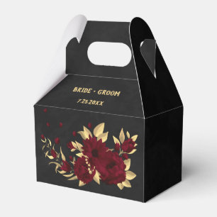 Ballotins Chic bordeaux et or noir mariage
