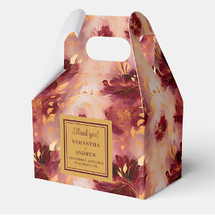 Ballotins Chic Bourgogne Blush Gold Boho Wedding Favoriser B