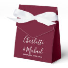 Chic Bourgogne Élégant Mariage Script