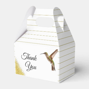 Ballotins Chic Green Hummingbird et Gold Dust Mariage