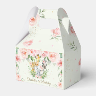 Ballotins Chic Jungle Animaux Safari Rose Floral Merci 